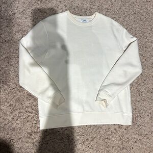 Zara Off-White Crewneck Top